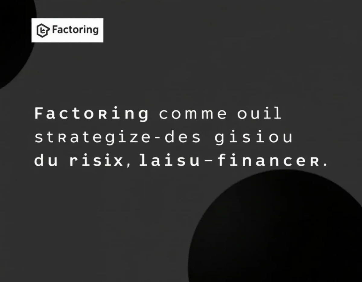 Le Factoring comme outil stratégique de gestion du risque juridique et financier