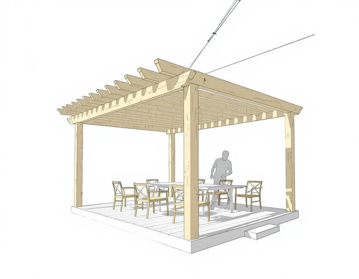 Pergola en secteur boisé : Guide juridique complet pour la réalisation de travaux conformes