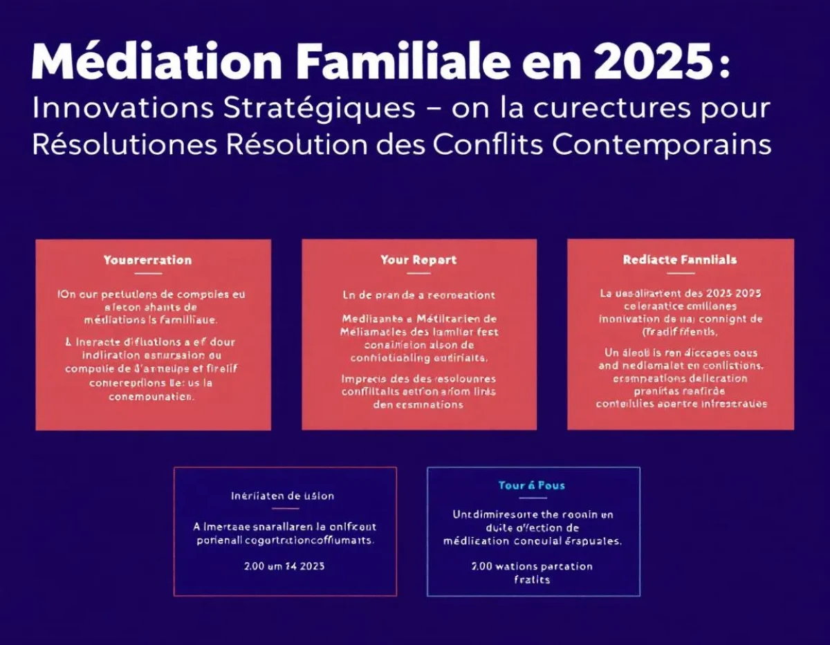Médiation Familiale en 2025 : Innovations Stratégiques pour la Résolution des Conflits Contemporains